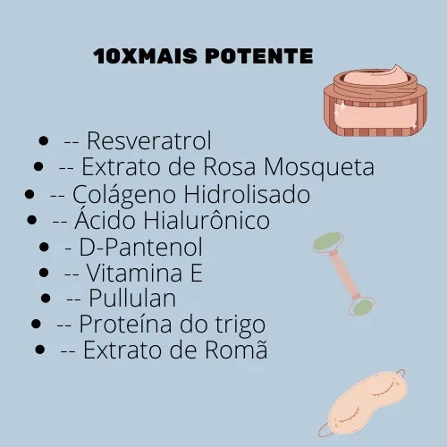 Sérum Facial 10 em 1 Max Love 30ml com Resveratrol, Rosa Mosqueta Niacinamida Ácido Hialurônico-Vegano