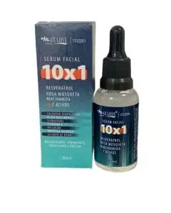 Sérum Facial 10 em 1 Max Love 30ml com Resveratrol, Rosa Mosqueta Niacinamida Ácido Hialurônico-Vegano